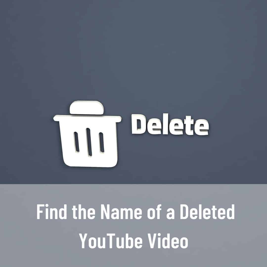 Find the Name of a Deleted YouTube Video