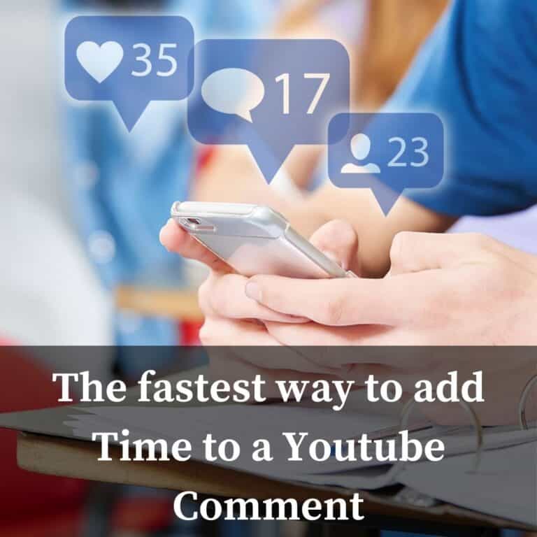 What's the fastest way to add time to a youtube comment?