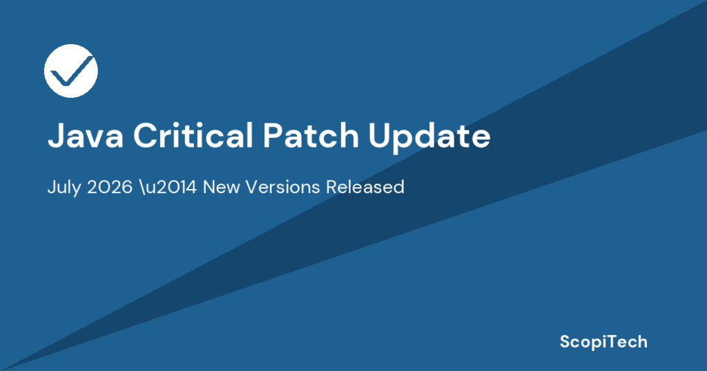 Oracle Java Critical Patch Update July 2026