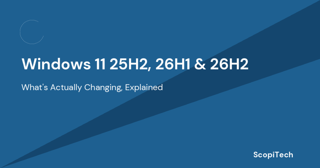 Windows 11 25H2 26H1 26H2 update explained