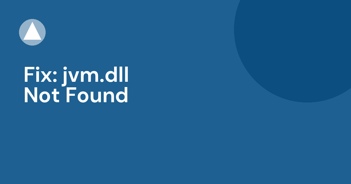Java jvm.dll not found error fix